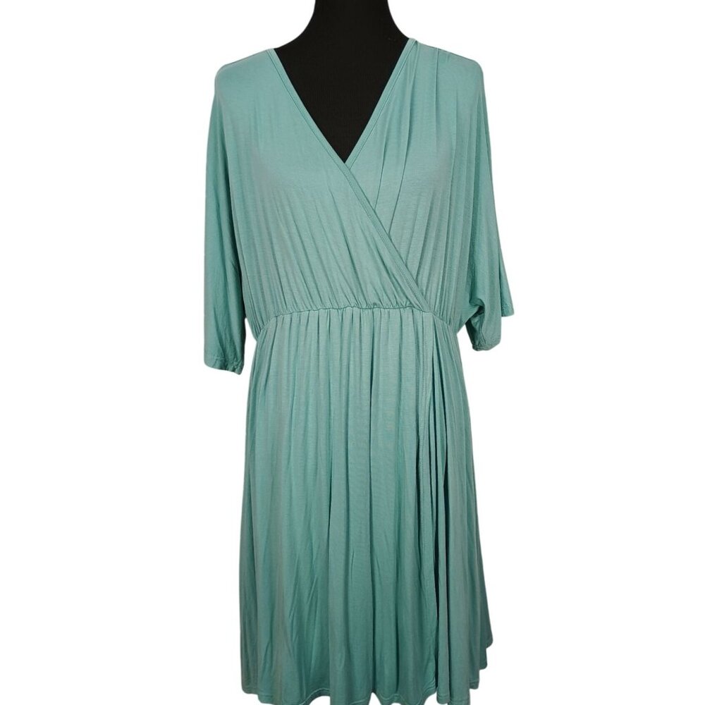 Ekouaer Womens Loose Fit‎ Wrap Dress XXL Light Green